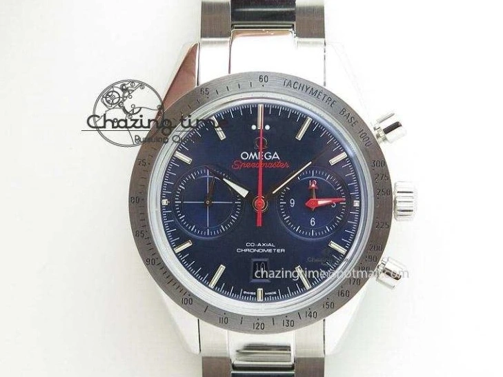 0518 Neat Speedmaster ’57 Co-Axial SS RG OMF 1:1 Best Edition Black Dial On Leather Strap A9300 (Free Leather Strap) 8067